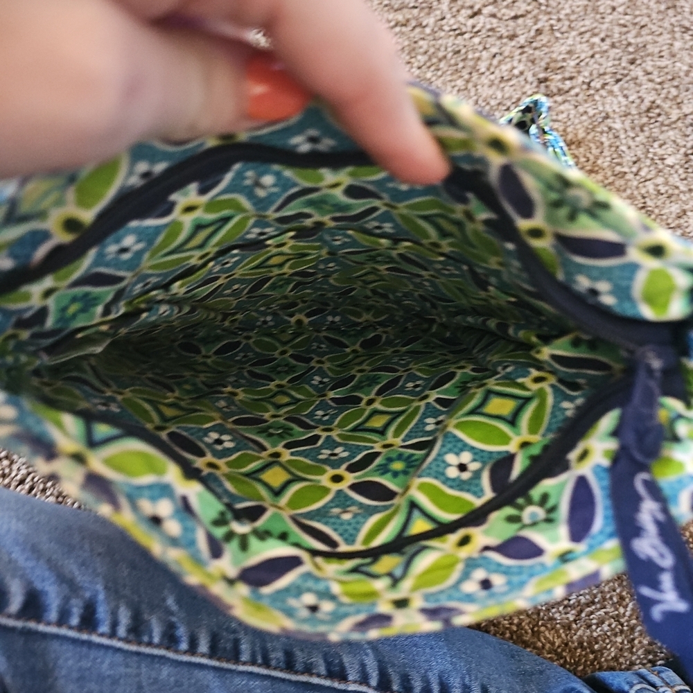 Vera Bradley Green and Blue Crossbody Bag